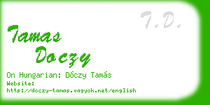 tamas doczy business card